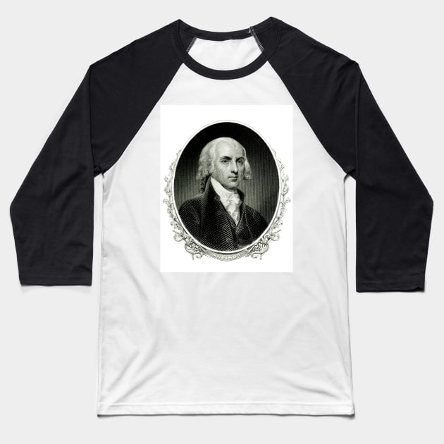 JAMES MADISON Baseball T-Shirt by truthtopower